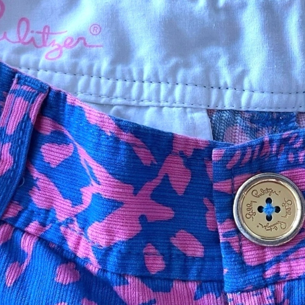 Lilly Pulitzer Callahan Shorts Pink Purple Tropical Size 0 - Picture 3 of 9